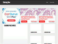 Tablet Screenshot of coloringnow.com
